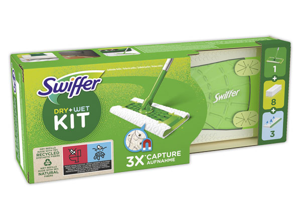 Lingettes nettoyantes humides Swiffer x10 pour balai ref 135152 - Lingettes  multi-usages